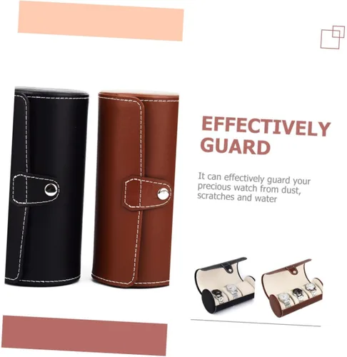 Vista 7 de USHOBE Watch Storage Case 2pcs Roll Storage Box Display Case Wristwatch Display Reloj Para Hombre Inteligente Relojes Inteligentes Para Hombres