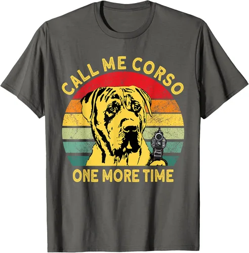 Vista 41 de Canary Dog Dad Call Me Corso Once More Perro Presa Canario Camiseta, Negro