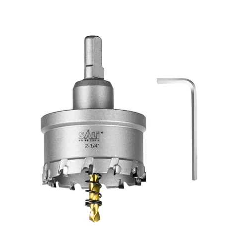 Vista 64 de SALI Kit de sierra perforadora TCT de 1 pulgada (1.024 in) con punta de carburo de tungsteno con broca piloto chapada en titanio para metal, acero