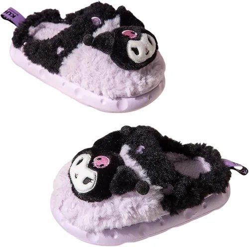 Vista 2 de Pantuflas Kawaii para mujeres y niñas, mullidas, bonitas, para casa, cálidas, esponjosas, para interiores y exteriores