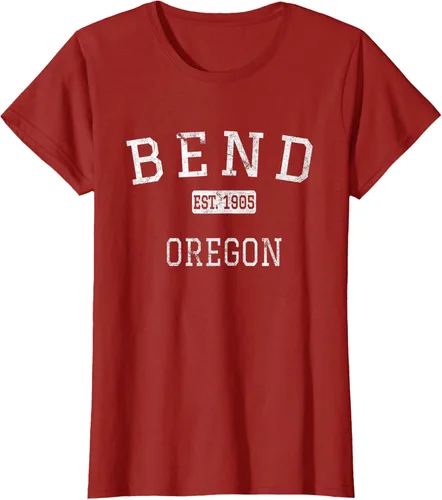 Vista 75 de Bend Oregon OR Camiseta vintage, Negro