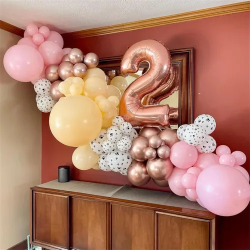Vista 3 de Globos de Huellas de Patas de Perro, Globos de Látex de Cumpleaños con Lindo Tema de Cachorros y Mascotas para Niños y Niñas, Decoraciones de Fiesta