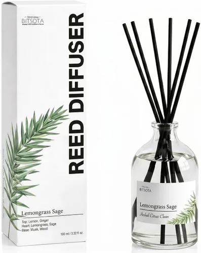 Vista 17 de Juego de Difusor de Aromas con Varillas, Difusor Aromático con Varillas para Fragancias del Hogar, Difusor de Aromas para Decoración de Estanteria