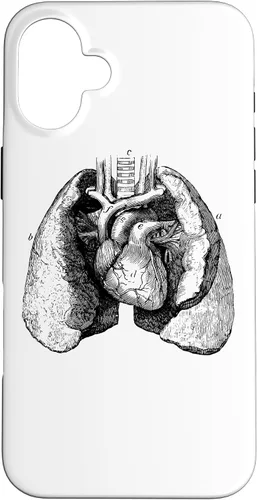 Vista 23 de Human Heart Lungs Anatomy Vintage Medical Anatomical Heart Case for iPhone 17