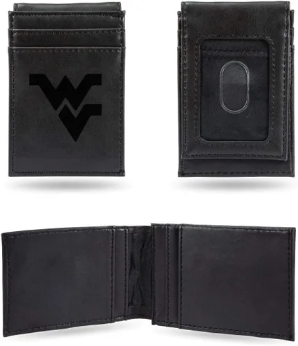 Vista 118 de Cartera de bolsillo frontal grabada con láser NCAA - Compacta/Cómoda/Delgada