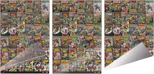 Vista 3 de POSTER STOP ONLINE Marvel Comics - Póster impreso (collage de 36 portadas clásicas de Marvel Comics) (tamaño: 24 x 36 pulgadas) (póster laminado)