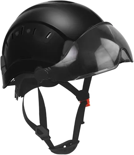 Vista 11 de SMASYS Casco de seguridad ABS ajustable con visera de suspensión de 6 puntos perfecto para construcción y escalada