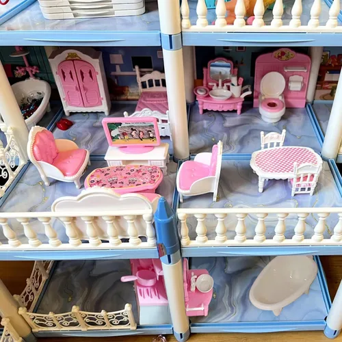 Vista 7 de 35 piezas de set de accesorios para muebles de casa de muñecas en miniatura, muebles pequeños para casa de muñecas, muebles en miniatura para casa