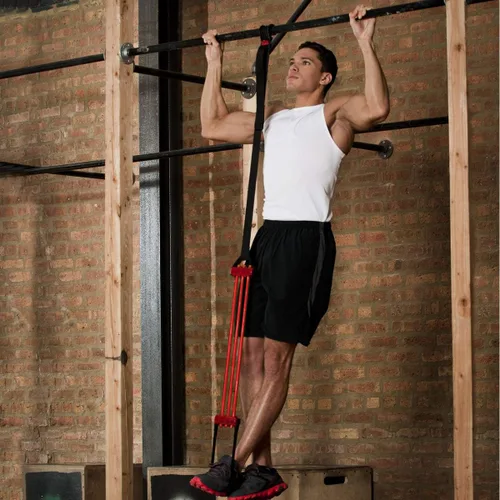 Vista 4 de Sistema de asistencia Lifeline Pull Up Revolution para mejorar la fuerza de brazos, hombros y pecho con dominadas asistidas y dominadas, 3 x 10 x