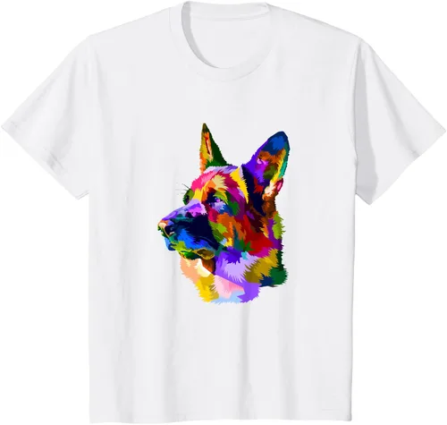 Vista 27 de Camiseta para dueño de perro de pastor alemán, Negro