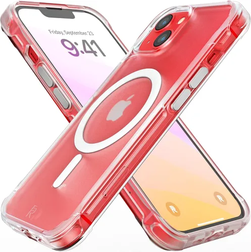 Vista 15 de REBEL Funda transparente para iPhone 13 [Crystal Series Gen-3] compatible con MagSafe, no se amarillea, antiarañazos, protección a prueba de golpes