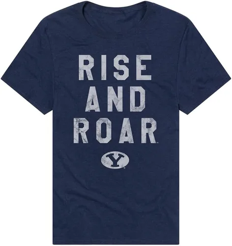 Vista 56 de Campus Lab Official NCAA Distressed Spirit Phrase Collegiate Classic Ring-Spun T-Shirt Unisex for Men & Women Collection
