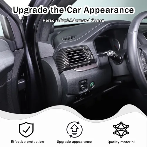 Vista 2 de 2 piezas de marco de ventilación lateral para Honda Pilot 2016-2022/ Ridgeline 2017-2024/ Passport 2019-2024, accesorios de cubierta de salida