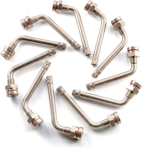 Vista 10 de CKAuto TR500 Vástagos de Válvula de Neumático, Vástagos de Válvula de Metal de 2.01'', Vástago de Válvula de Neumático de Latón de Inserción