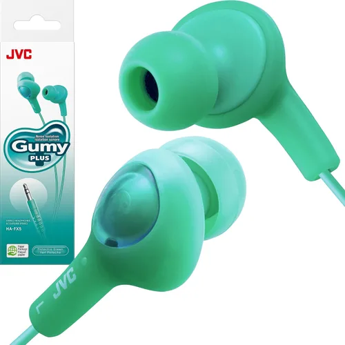 Vista 13 de JVC HAFX5A Gummy Plus audífonos con aislación de sonido, peppermint blue Blanco Coconut