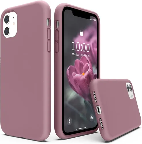 Vista 11 de Surphy - Carcasa de silicona líquida, diseño grueso completo con forro de microfibra, 6.1” para iPhone 11, 2019