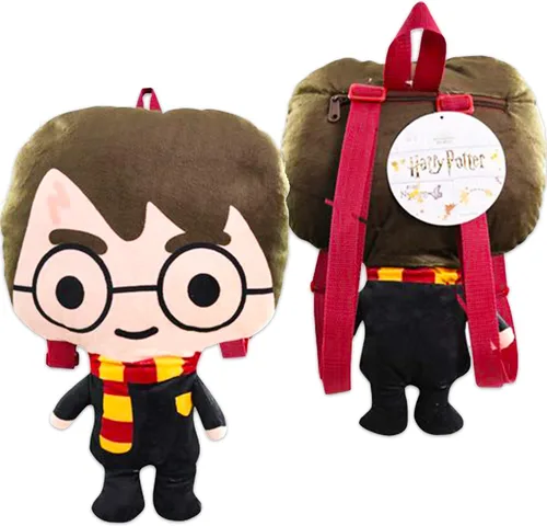 Vista 2 de Harry Potter mochila para niños pequeños premium 15 pulgadas Harry Potter felpa mochila con bono Harry Potter pegatinas