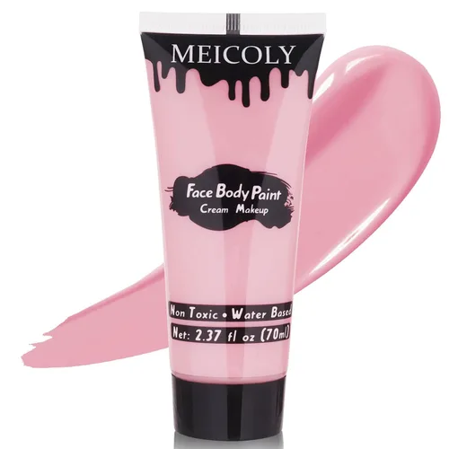 Vista 24 de MEICOLY Pintura facial y corporal en crema azul real, tubo grande de 2.37 oz a base de agua, pintura corporal completa para adultos y niños, tubo