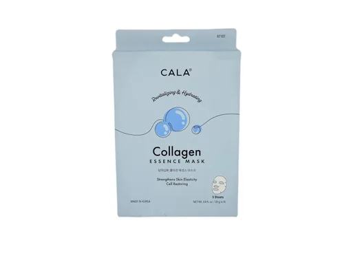 Vista 5 de Cala Mascarillas faciales con esencia de aloe vera (paquete de 5) – Hojas de mascarilla ultrafinas con extractos de plantas + aminoácidos