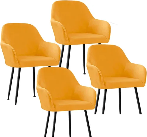 Vista 46 de Fundas protectoras de terciopelo elástico para sillas de comedor con brazos y respaldo curvado pequeño, juego de 6/4/2 para cocina, oficina, hogar