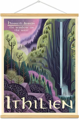 Vista 11 de Meksular Impresiones artísticas de pared de paisaje de la Tierra Media, pintura en lienzo, carteles de fantasía, imágenes de pared, para regalo