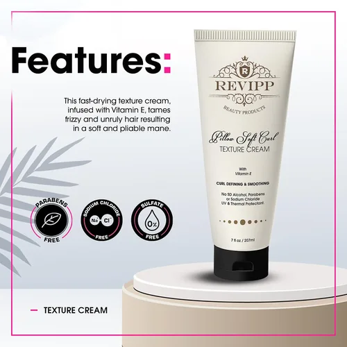 Vista 5 de REVIPP Beauty - Sistema completo de cuidado del cabello - Acondicionador hidratante, champú revitalizante y crema de textura - Obtén los mejores