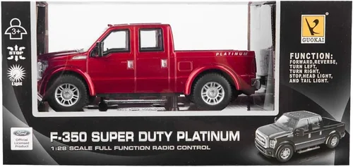 Vista 6 de Liberty Imports RC F-350 Super Duty Camión Pickup de Juguete, Con Licencia Oficial de Función Completa R/C Radio Control Remoto Carro Vehículo Rojo