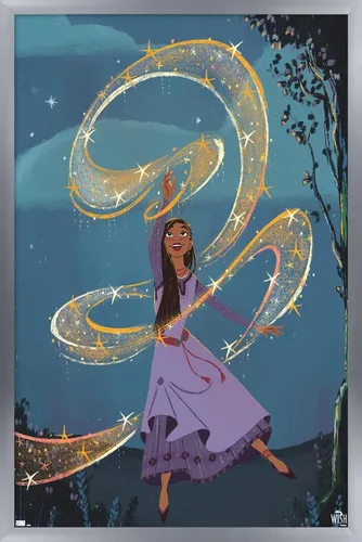 Vista 9 de Trends International Disney Wish - Póster de collage de 6 (Asha), póster de pared, 22.4 pulgadas de largo x 14.7 pulgadas, versión enmarcada