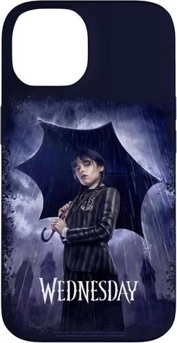 Vista 4 de Funda para iPhone 16 Wednesday con paraguas Nevermore Academy Photo Portrait