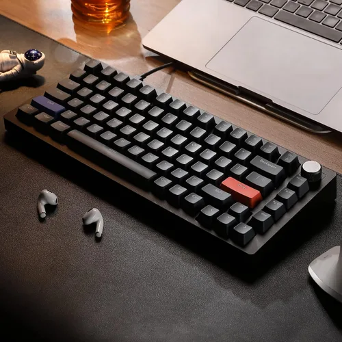 Vista 2 de DrunkDeer Teclado mecánico A75, teclados para juegos TKL, disparador rápido, interruptor magnético hiperrápido, USB compacto con cable RGB, 82