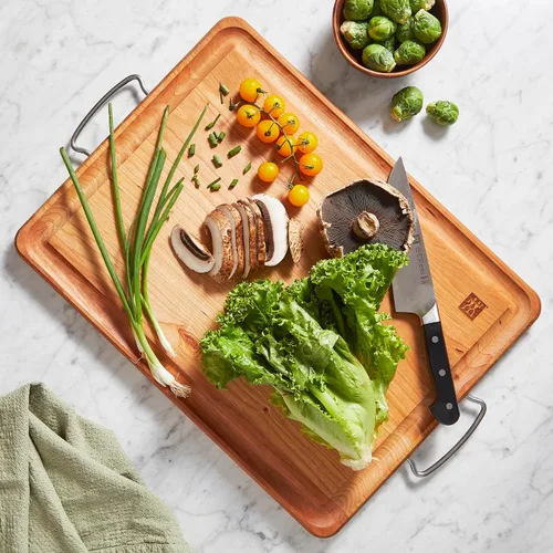 Vista 3 de ZWILLING Tabla de tallar de madera de cerezo con asas