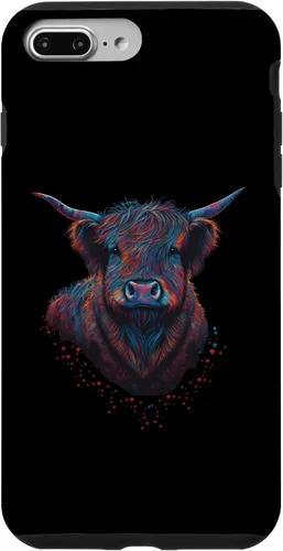 Vista 9 de iPhone 15 Highland Cow Scottish Cattle Portrait Case