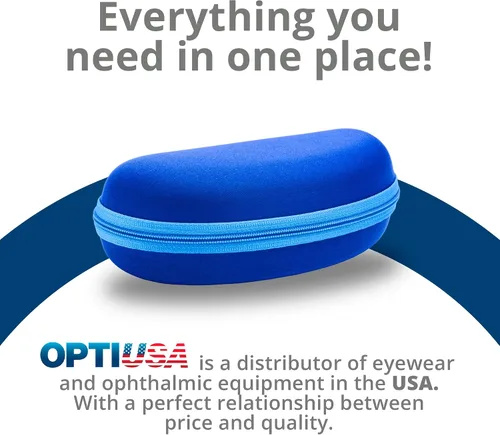 Vista 5 de OPTI+ Estuche para gafas de sol Estuche semirrígido con cremallera Estuche para gafas de sol Forma ovalada Estuche para gafas - Estuche