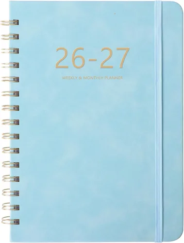 Vista 11 de Agenda académica 2026-2027, agenda semanal y mensual, julio de 2026 a junio de 2027, 6.4 x 8.5 pulgadas, cubierta de piel sintética, agenda anual