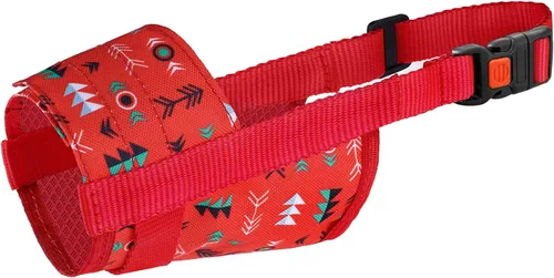 Vista 4 de CollarDirect Bozal para perro, ajustable, suave, transpirable, de nailon tribal, protector bucal para perros pequeños, medianos y grandes