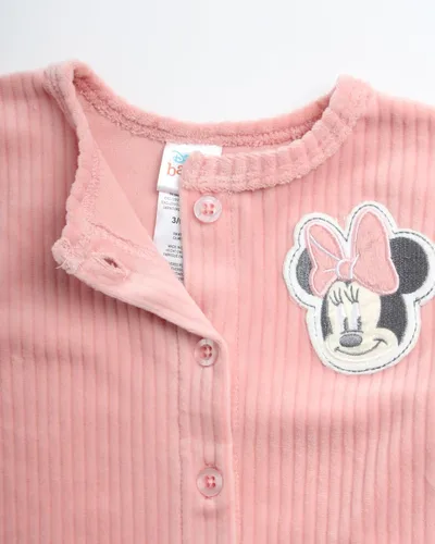 Vista 4 de Disney Baby Girls Take Me Home - Conjunto de 5 piezas de Minnie Mouse enterizo, camisa, pantalones, sombrero, calcetines, esencial para recién