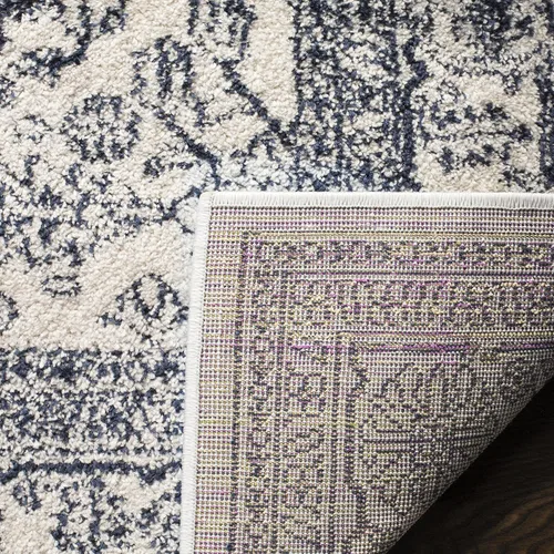 Vista 75 de SAFAVIEH ADR108B - Tapete de la colección Adirondack, 2 pies 1 pulgada x 6 pies, marfil y plateado, diseño de medallón oriental, no desprende