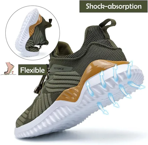 Vista 4 de JMFCHI Zapatillas Deportivas de Malla Tejida para Niños y Niñas, Zapatos Deportivos Transpirables y Ligeros para Correr para Niños, Zapatos