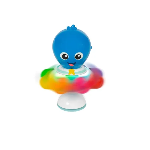 Vista 12 de Baby Einstein Exploradores Oceánicos Estrella Brillante y Pop, Estrella de Mar Sensorial Iluminada, Juguete de Succión para Silla Alta, para Bebés