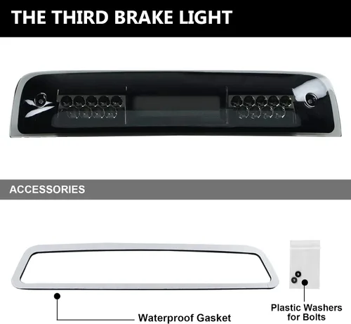 Vista 6 de Tresound Tercera luz de freno LED para Dodge Ram 1500 2500 3500 2009-2017 Luz de carga