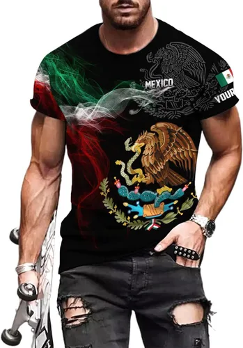 Vista 4 de Sudadera con capucha mexicana personalizada 3D, sudaderas mexicanas personalizadas para hombres, sudadera con capucha mexicana unisex, sudaderas