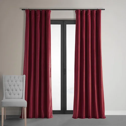 Vista 27 de HPD Half Price Drapes Cortinas Opacas Térmicas de Terciopelo Signature para Sala de Estar de 63 Pulgadas de Largo (1 Panel) con Bolsillo para Barra