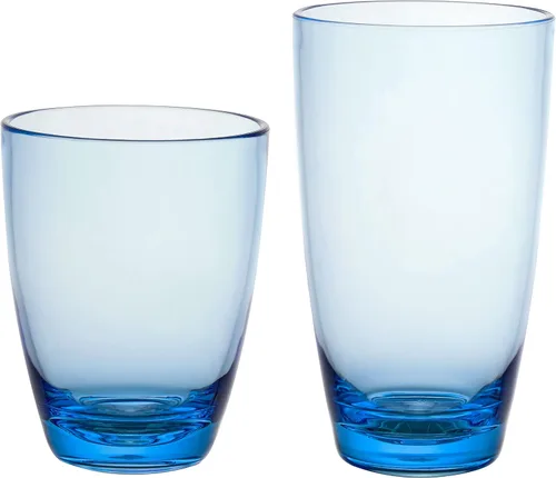 Vista 15 de KLIFA - ETON- Juego de 8 vasos acrílicos de 15.2 y 20.8 onzas, sin BPA, apilables, aptos para lavavajillas, transparentes Claro