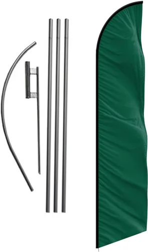 Vista 6 de Kit de bandera de plumas de color sólido con espiga