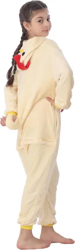 Vista 8 de WOYASIM Pijama de animal para niños, disfraz de una pieza, ropa de dormir, Halloween, Pascua, cosplay para niñas y niños