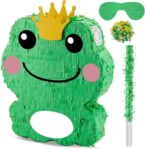 Vista 12 de Lewtemi Decoraciones de Fiesta de Piñata con Palo, Venda para los Ojos y Confeti para Decoraciones de Fiesta, Centro de Mesa, Accesorio para Fotos