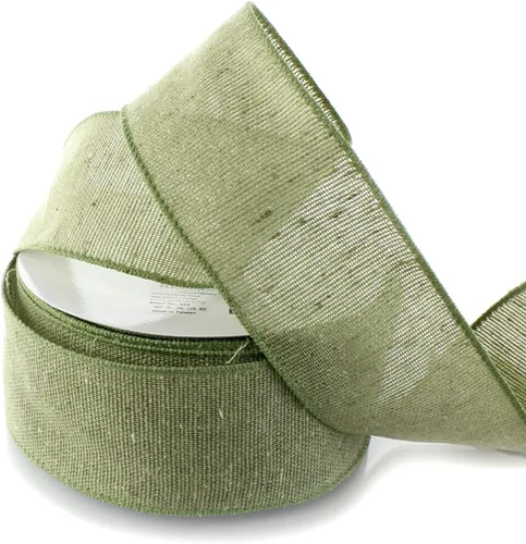 Vista 6 de Ribbon Traditions 815 - Cinta de arpillera con cable de 2.5 pulgadas, color crema, 10 yardas