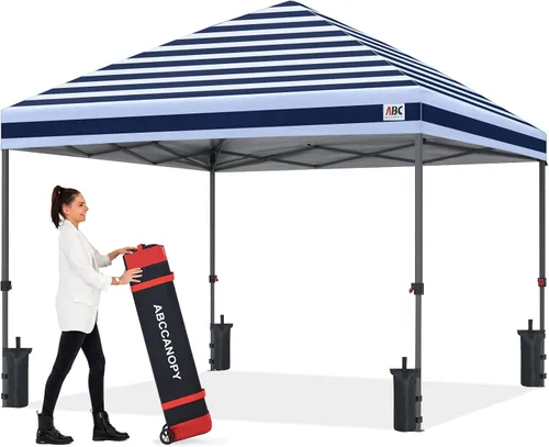 Vista 46 de ABCCANOPY Tienda de campaña desplegable de 10 x 10, protección contra la Beige