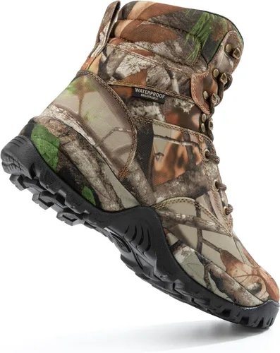 Vista 5 de Men's 7" Waterproof Lightweight Hunting Boots Insulated Non-slip Hiking Boot, 200g Thinsulate Marrón