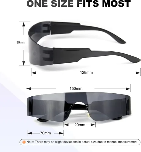Vista 4 de Gafas de sol futuristas envolventes Y2K plateadas, de moda, sin marco, gafas Cyberpunk para mujeres y hombres, fiesta rave